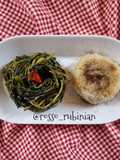 Cicoria ripassata in padella con polenta avanzata