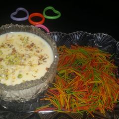 A picture of Colourful pasta casturd.