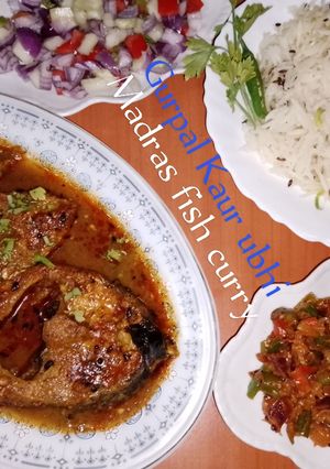 A picture of Madras fish curry 🐠.