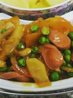 Foto resep Apple sosis oseng-oseng