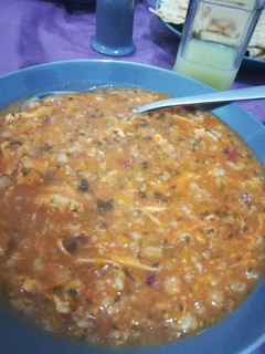 عکسی از دستور سوپ مرغ با جو پرک