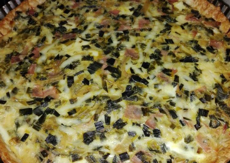 Receta para hacer tarta de puerros