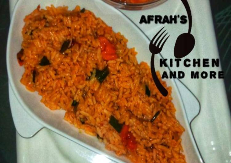 Steps to Make Super Quick Homemade Jollof rice with carrots sauce