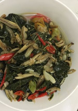 Foto resep Tumin daun singkong plus teri kesayangan