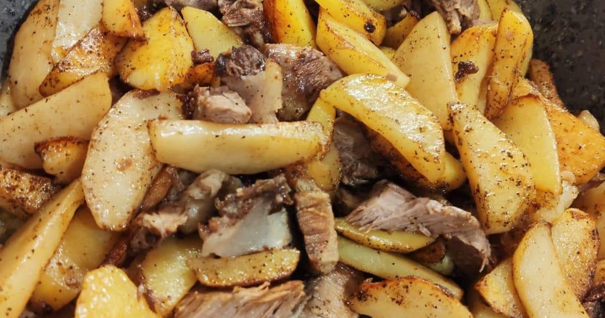 Пожарить картошку рецепт с фото Жареная картошка с мясом - покроковий рецепт з фото. Автор рецепта Мария Хубаева