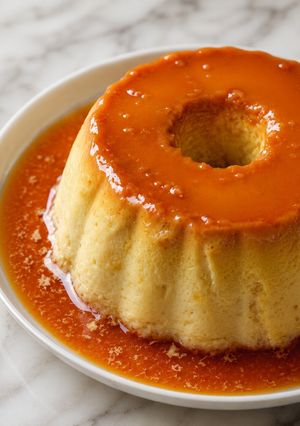 Una foto de Flan casero