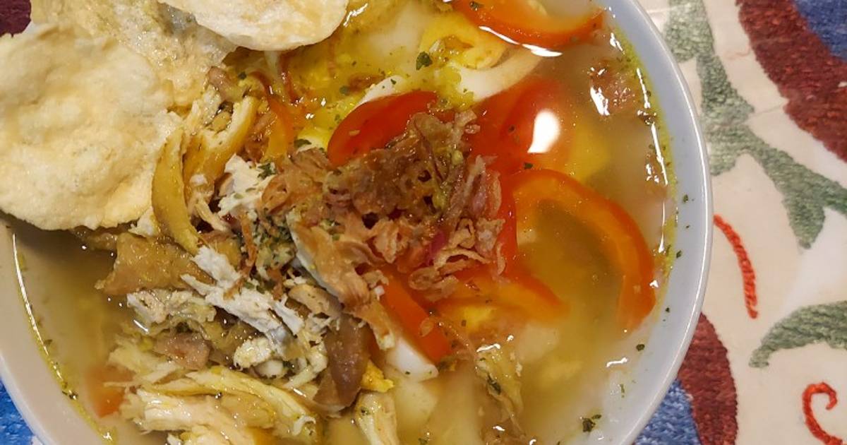 Resep Bubur Ayam Samarinda Kreasi Nasi Sisa Oleh Mamake Wawa Cookpad