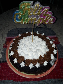 Una foto de Marquise de chocolate y merengue italiano