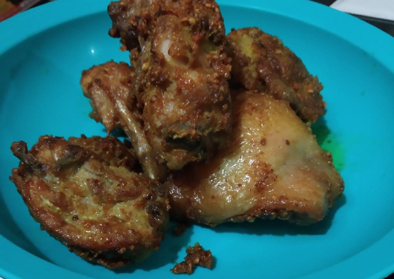 Ayam goreng tanpa diungkep