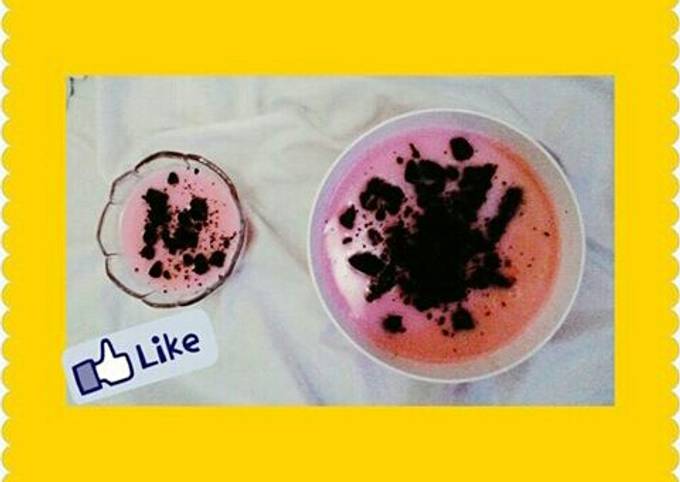 Bagaimana Menyiapkan Strawberry Oreo Silky Puding, Enak