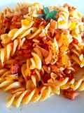 Fusilli con salsa rústica de morrón
