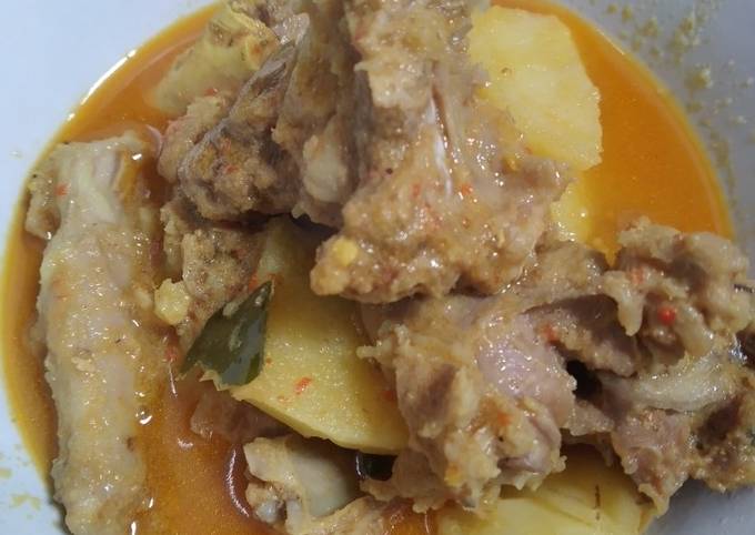 Resep Gulai daging kambing dan kentang Anti Gagal