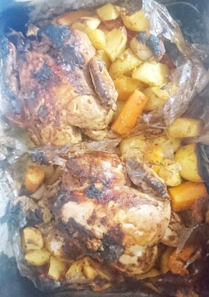 صورة لوصفة دجاج بالاكياس الحرارية