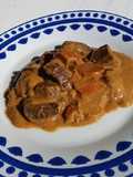 Venado en salsa de zanahoria