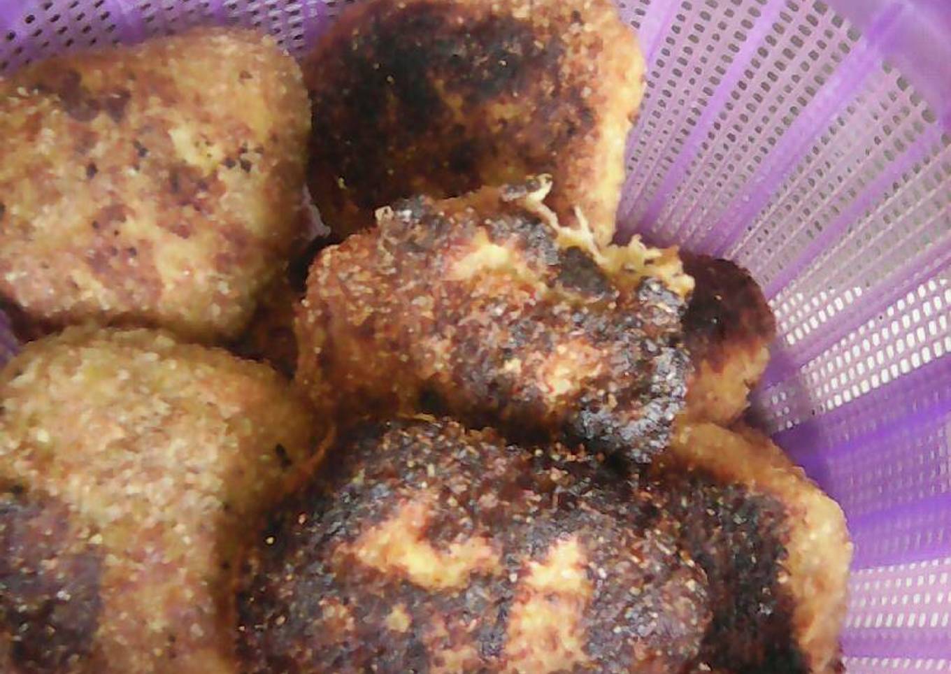 Tortitas de platano macho y germen de trigo