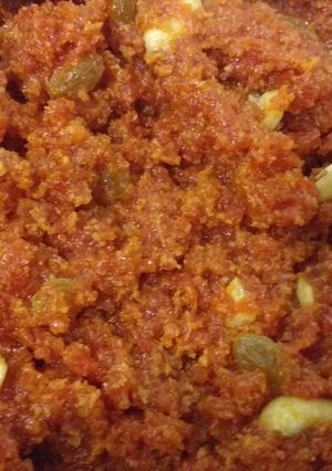 A picture of Gajar ka halwa.