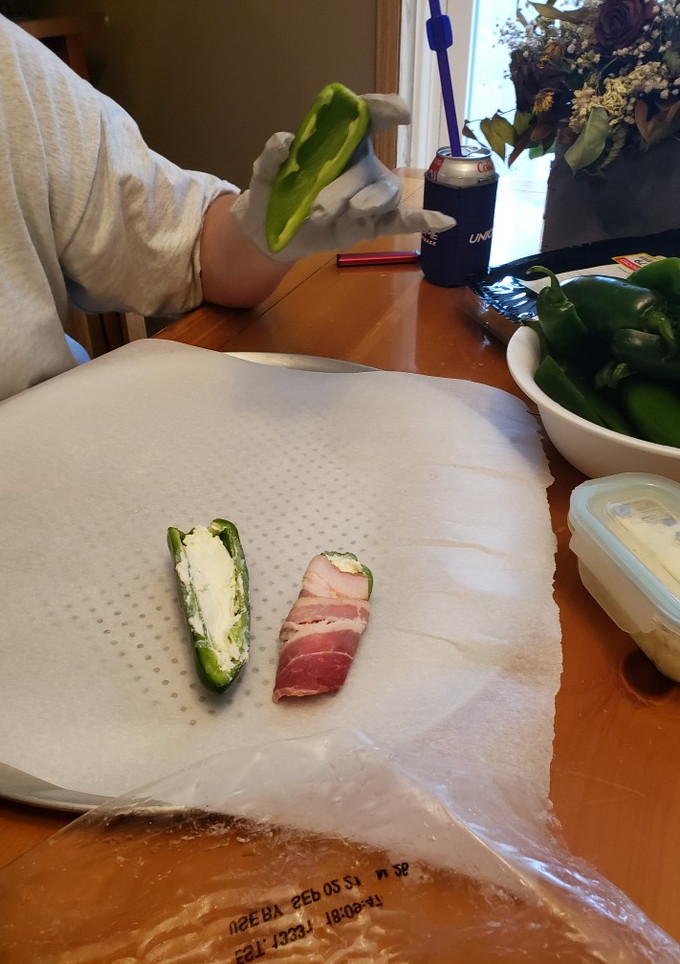 A picture of Bacon wrapped Jalapeños.