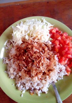 A picture of Rice and beans.