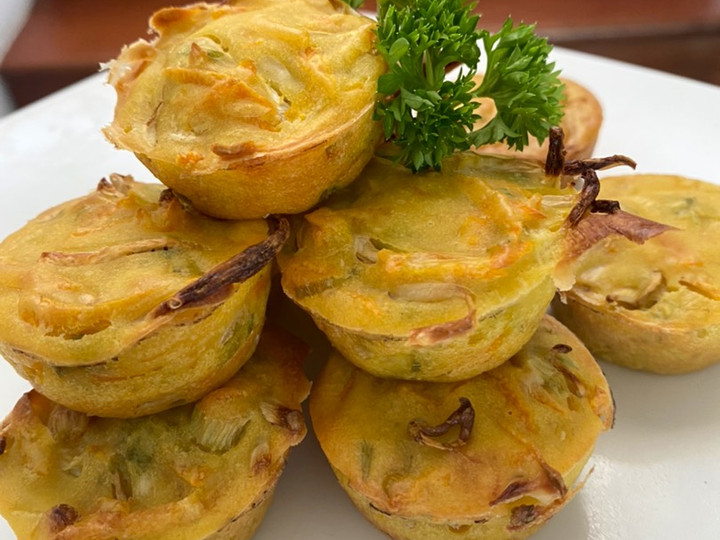 Anti Ribet, Bikin Bakwan Panggang rendah kalori  Less calories vegetable fritters Ekonomis