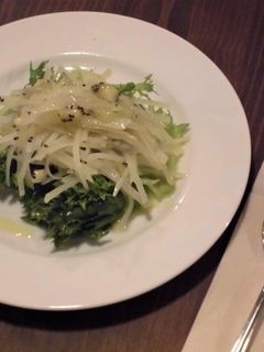 A picture of Potatoes and Marinated Fruits.