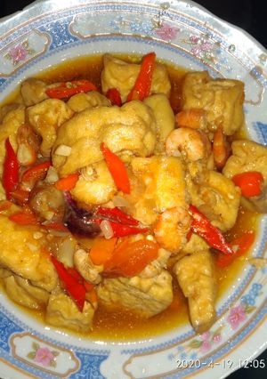 Foto resep Tahu udang saori saus tiram pedas,