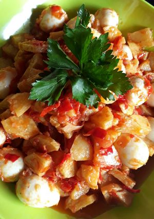 Foto resep Sambal kentang dan telur puyuh simple