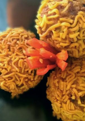 Foto resep Bakso goreng mie kriukk (lengkap ~> karbohidrat, protein, serat)