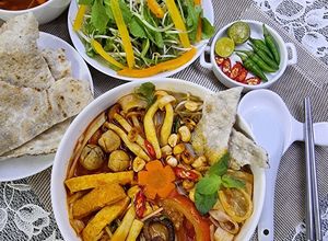 Hình của món Mì Quảng chay.
