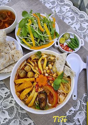 Hình của món Mì Quảng chay.