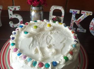 Una foto de Torta de media libra para cumpleaños