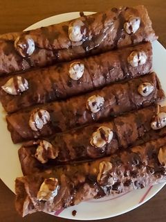 Kakaós palacsinta mascarponés-nutellás krémmel töltve recept fotója