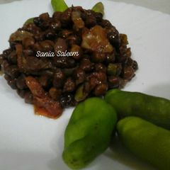 A picture of Black chana Masala.