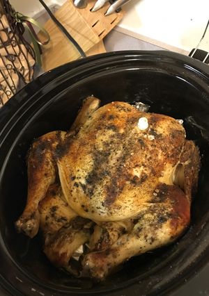 A picture of Slow Cooker Whole Chicken.
