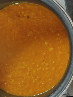 Una foto de Crema de lentejas rojas especiadas