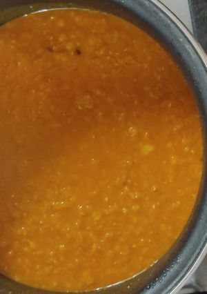 Una foto de Crema de lentejas rojas especiadas