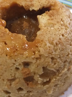 Una foto de Mug cake integral de banana con ❤ de dulce de leche (saludable!)