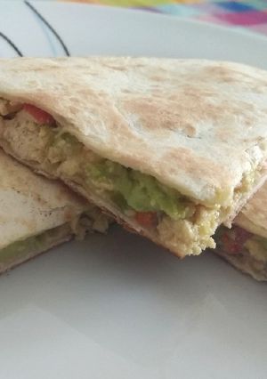 A picture of Chicken and Avocado Quesadillas.