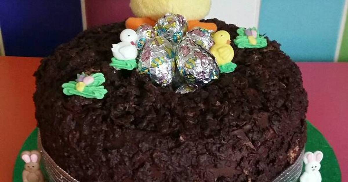 Vickys Easter Nest Cake With Mini Egg Truffles, Gf Df Ef Sf Nf Recipe By Vicky@Jacks Free-From Cookbook - Cookpad