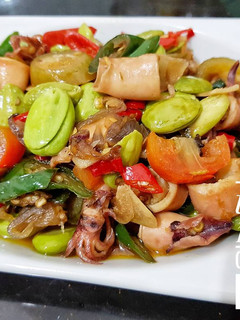 Foto resep Tumis pelangi (cumi asin pete)