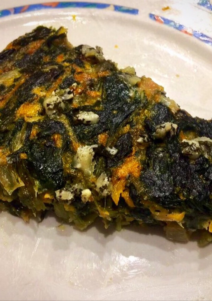 Una foto de Budín de acelga y zanahoria. Sano sabroso y light