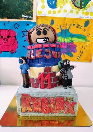 Una foto de Decoración Torta Roblox