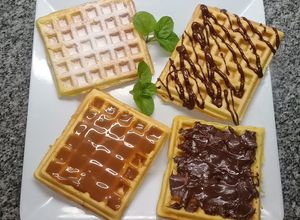 Una foto de Waffles dulces