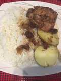 Pollo al vino tinto