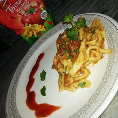 A picture of Pasta Bolognese with homemade pasta.