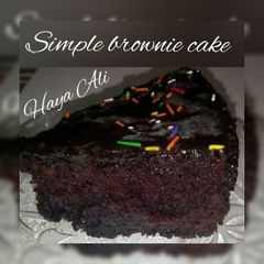 A picture of Simple brownie cake.
