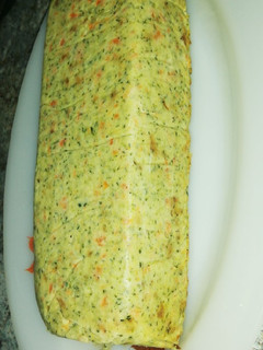 Una foto de Pastel de zanahoria, brócoli y patatas