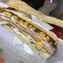 Una foto de Torre de panqueques salada 😍