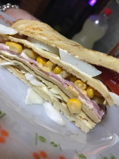 Una foto de Torre de panqueques salada 😍