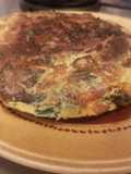 Tortilla de espinaca y cebolla