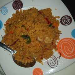A picture of Veggies Jollof cous cous.